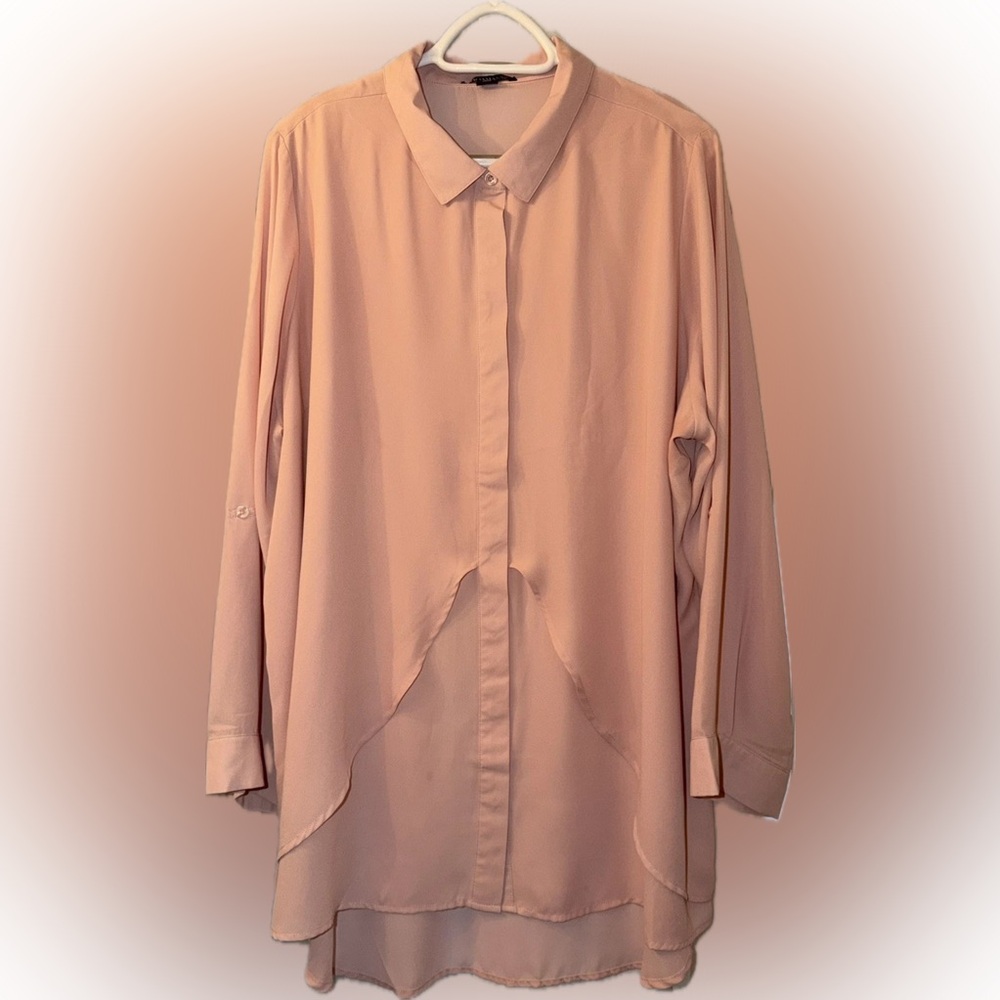 Roaman's Soft Pink Blouse